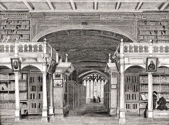 Interieur van de Bodleian Library, uit 